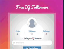 Tablet Screenshot of freeigfollow.com